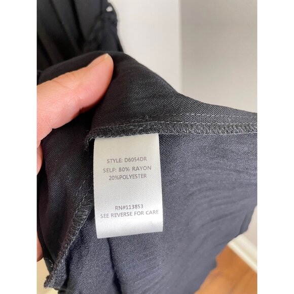 Sugarlips Sun Beam Trapeze Midi Dress Size XS Black Tie Waist New - Picture 6 of 8